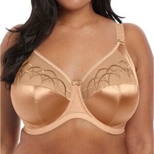 NWT Elomi Cate Full-Busted Contour U-Back Underwire Bra Hazel Tan 46L